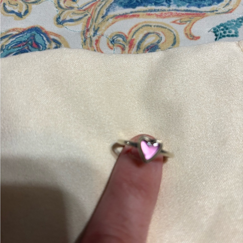James Avery Pink and Gold Heart Ring